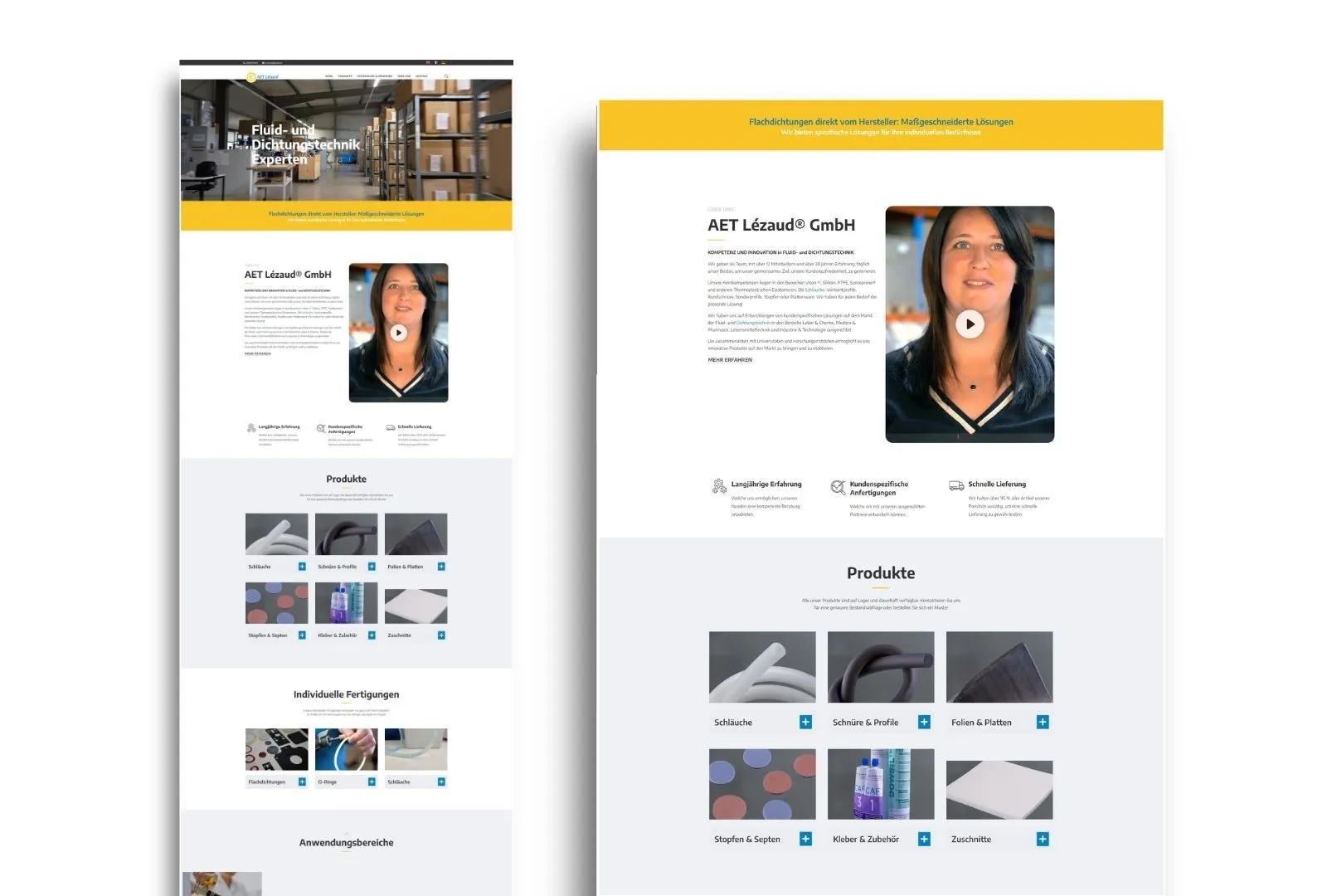 Website von AET Lézaud auf verschiedenen Geräten