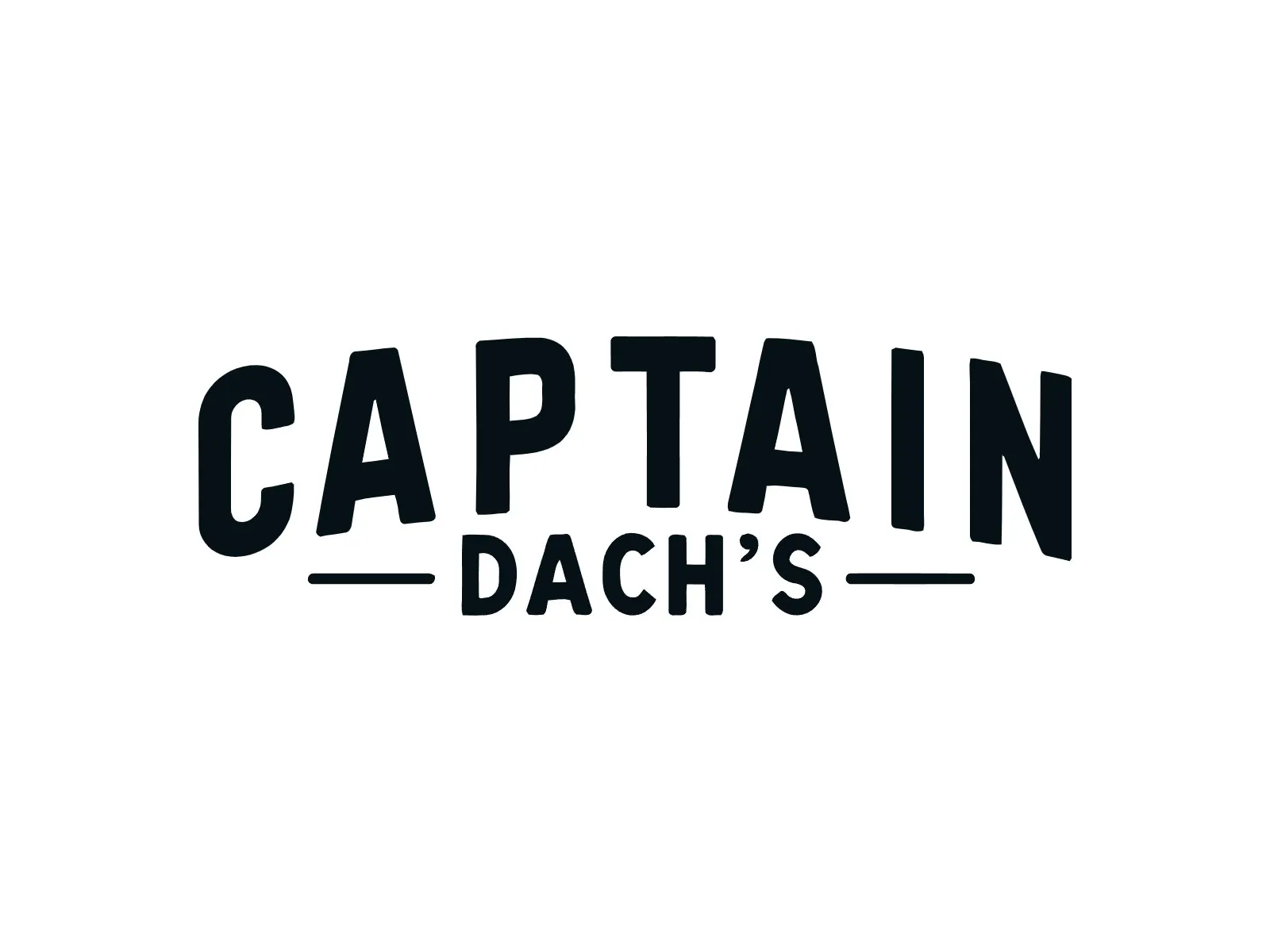 Schriftzug-Logo von Captain Dach's in Dunkelblau